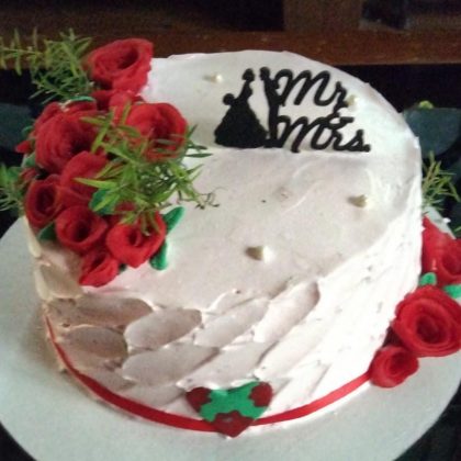 Strawberry Homemade Wedding Cake