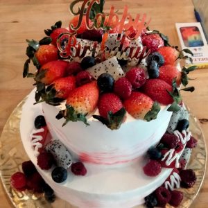 Fresh Fruit Two Tier Cake